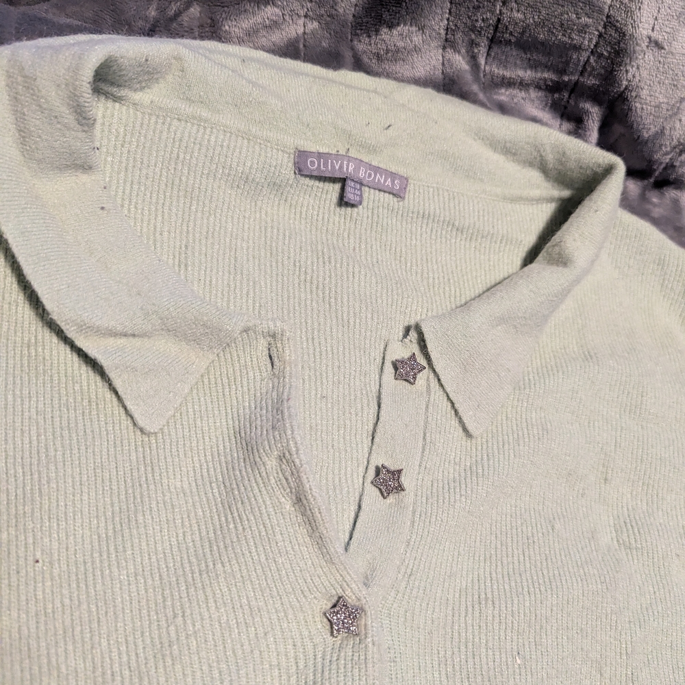 Olivier Bdnas Pastel Sweater with Star Buttons